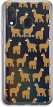 Case Company® - Samsung Galaxy A40 hoesje - Alpacas - Soft Cover Telefoonhoesje - Bescherming aan alle Kanten en Schermrand