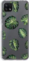Case Company® - Samsung Galaxy A22 5G hoesje - Tropische bladeren - Soft Cover Telefoonhoesje - Bescherming aan alle Kanten en Schermrand