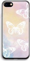 Case Company® - iPhone 7 hoesje - White butterfly - Soft Cover Telefoonhoesje - Bescherming aan alle Kanten en Schermrand