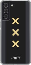 6F hoesje - geschikt voor Samsung Galaxy S21 FE -  Transparant TPU Case - Ajax Europees Uitshirt 2020-2021 #ffffff