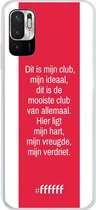 6F hoesje - geschikt voor Xiaomi Redmi Note 10 5G -  Transparant TPU Case - AFC Ajax Dit Is Mijn Club #ffffff