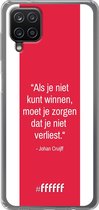 6F hoesje - geschikt voor Samsung Galaxy A12 - Transparant TPU Case - AFC Ajax Quote Johan Cruijff #ffffff