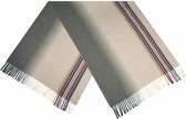 sjaal Gestreept dames 180 x 65 cm polyester beige/grijs