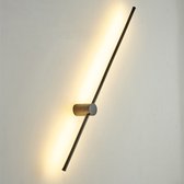 Lights™ Langwerpige Wandverlichting - Wandlamp - Zwart - Warmwit Licht - 60cm