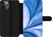 Bookcase Geschikt voor iPhone 11 Pro Max telefoonhoesje - Blauw - Abstract - Design - Met vakjes - Wallet case met magneetsluiting