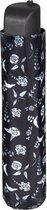 paraplu Mini rozen 96 cm polyester zwart/wit