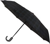 paraplu 98 cm aluminium/polyester zwart/blauw