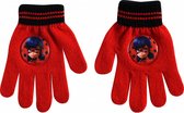 handschoenen meisjes acryl rood/zwart one-size