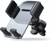 Baseus autohouder voor ronde grille voor ronde ventilatie, accessoire voor mobiele telefoons voor  auto met rond ventilatierooster voor alle iPhone, Samsung, Huawei  (grijs) SUYK00
