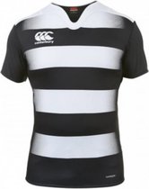 rugbyshirt VapoDri Challenge jongens zwart/wit mt 6 jaar