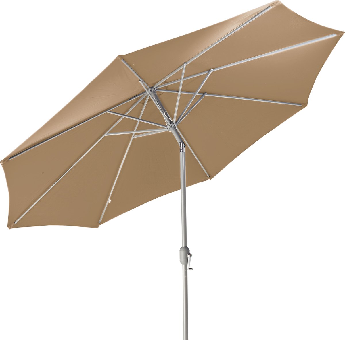 Paraplu - UV 50+ Bescherming - Weerbestendig - Aluminium Frame - Waterafstotend - 180g/m2 - Polyester - Taupe - 270 cm