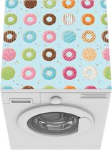 Wasmachine beschermer mat - Eten - Patroon - Donut - Breedte 60 cm x hoogte 60 cm