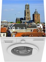 Wasmachine beschermer mat - Stad - Utrecht - Domtoren - Breedte 60 cm x hoogte 60 cm