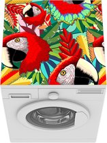 Wasmachine beschermer mat - Jungle - Papegaai - Vogels - Design - Breedte 60 cm x hoogte 60 cm