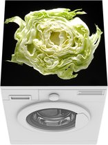 Wasmachine beschermer mat - Dwarsdoorsnede van ijsberg sla zwarte achtergrond - Breedte 60 cm x hoogte 60 cm