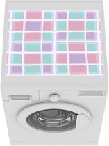 Wasmachine beschermer mat - Pastel - Geometrie - Design - Breedte 55 cm x hoogte 45 cm