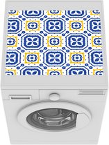 Wasmachine beschermer mat - Tegel - Patronen - Blauw - Breedte 55 cm x hoogte 45 cm