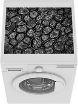 Wasmachine beschermer mat - Cellen onder de microscoop - zwart wit - Breedte 55 cm x hoogte 45 cm