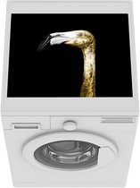 Wasmachine beschermer - Wasmachine mat - Flamingo - Vogel - Goud - 55x45 cm - Droger beschermer