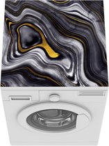 Wasmachine beschermer mat - Agaat - Goud - Zwart - Luxe - Breedte 60 cm x hoogte 60 cm