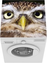 Wasmachine beschermer mat - Uil - Vogels - Dieren - Breedte 60 cm x hoogte 60 cm