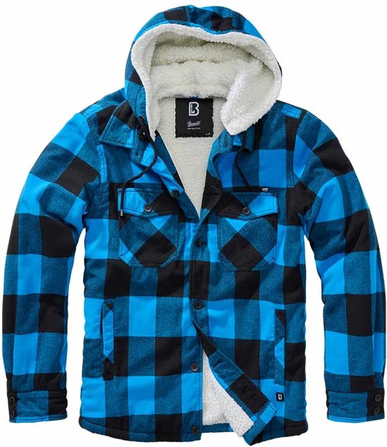Brandit Lumberjacket Hooded Zwart-Blauw Vest Heren | bol.com