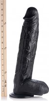 Raging Rhino 17 Inch Veiny Dildo - Black - Maxi Dildos black