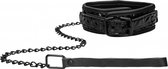 Luxury Collar with Leash - Black - Bondage Toys black