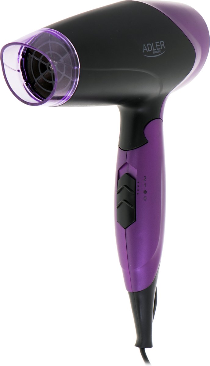 Ader ad 2260 - Haardroger - 1600 Watt - zwart paars