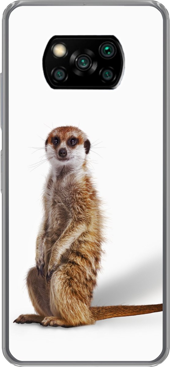 Telefoonhoesje Geschikt voor Xiaomi Geschikt voor Poco X3 NFC hoesje - Stokstaartje - Dieren - Vacht - Siliconen Telefoonhoesje Telefoonhoesje