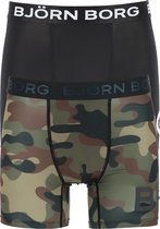 Björn Borg boxershorts Performance (2-pack) - microfiber - camo print en zwart uni -  Maat: L