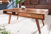 Salontafel Retro 100cm Massief Sheesham Hout - 40278