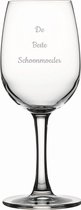 Gegraveerde witte wijnglas 26cl De Beste Schoonmoeder