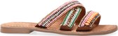 Lazamani  - SLIPPER MET STRASS - Tan - 37