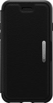 Apple iPhone SE (2022) Hoesje - Otterbox - Strada Serie - Echt Leer Bookcase - Zwart - Hoesje Geschikt Voor Apple iPhone SE (2022)