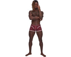 Male Power Mini Short - L burgundy Medium