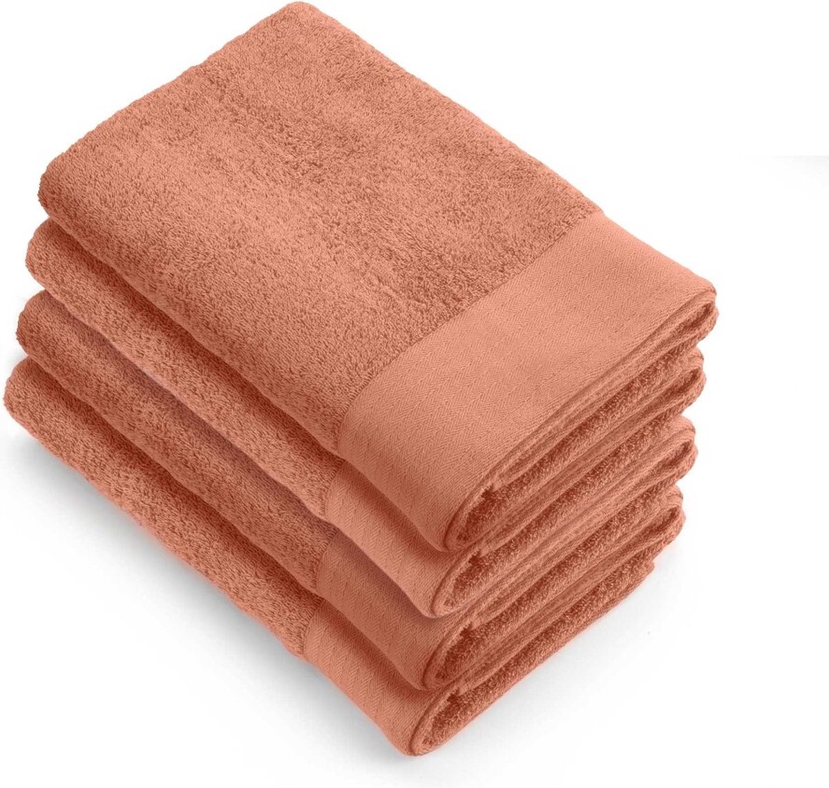 Walra handdoeken 70x140 Soft Cotton - 4-delig - Badlaken 550 g/m² - 100% Katoen - Handdoekenset Terra