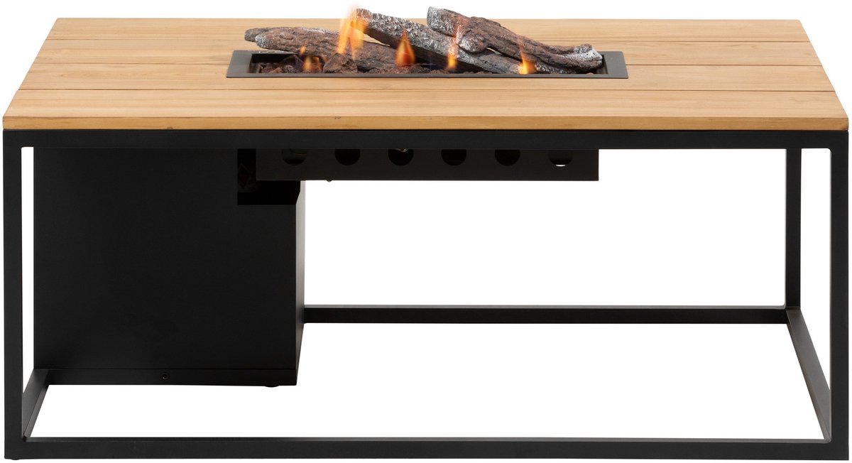Cosi Cosiloft 120 - Table de feu - Noir avec teck