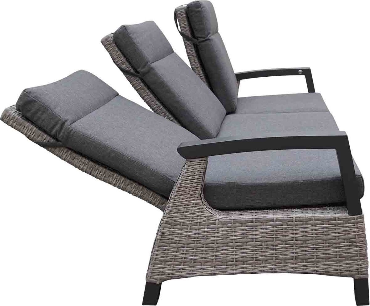 Lesli Living Prato Brick canapé lounge de jardin - réglable - aluminium