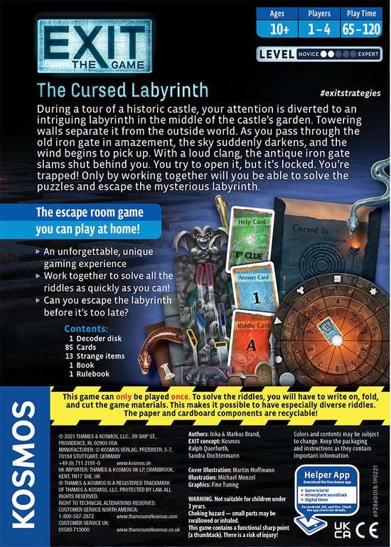 Thumbnail van een extra afbeelding van het spel Exit: The Game - The Cursed Labyrinth