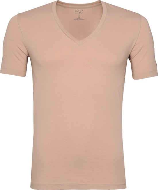 OLYMP - T-Shirt V-Hals Nude - Body-fit