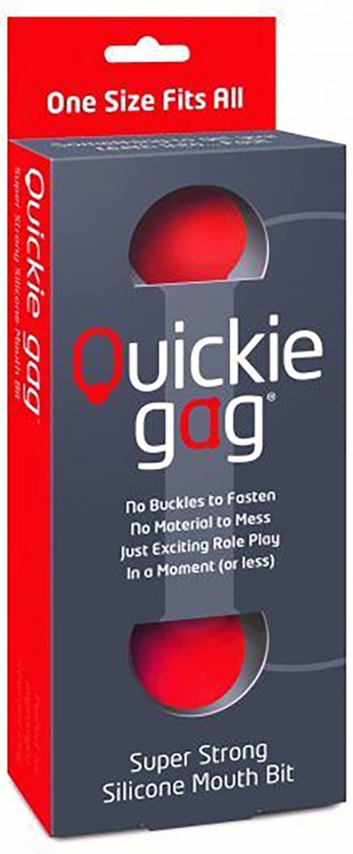 Quickie Gag Mouth Bit - Red (One Size)