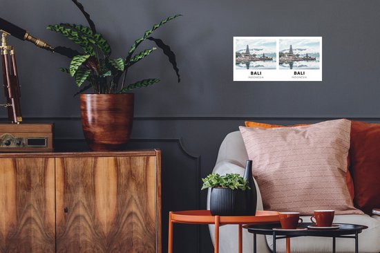 Stickers muraux - Film autocollant - Bali - Indonésie - Nuages ​​- 40x20 cm - Film adhésif - Stickers muraux muraux Chambre d'enfant - Papier peint autocollant - Papier peint autocollant - Film autocollant