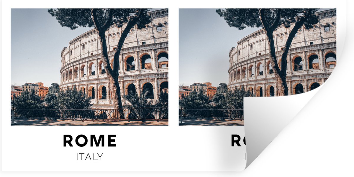 WALL IMPACT Sticker Adhésif Mural All Road Lead To Rome - 104x40cm