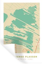 Muurstickers - Sticker Folie - Vintage - Ankeveense Plassen - Kaart - Stadskaart - Plattegrond - 20x30 cm - Plakfolie - Muurstickers Kinderkamer - Zelfklevend Behang - Zelfklevend behangpapier - Stickerfolie