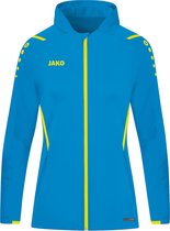 JAKO Jas Met Capuchon Challenge Dames JAKO Blauw-FluoGeel Maat 44