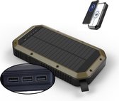 Bol.com Kuulaa Solar Powerbank – Draadloos Opladen – Wireless Opladen - 20000 mAh – Powerbank – Snel Laden – Powerbank op Zonne ... aanbieding