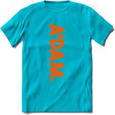 A'Dam Amsterdam T-Shirt | Souvenirs Holland Kleding | Dames / Heren / Unisex Koningsdag shirt | Grappig Nederland Fiets Land Cadeau | - Blauw - S