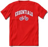 Bike EssentialsT-Shirt | Souvenirs Holland Kleding | Dames / Heren / Unisex Koningsdag shirt | Grappig Nederland Fiets Land Cadeau | - Rood - XL