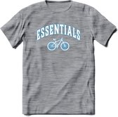 Bike EssentialsT-Shirt | Souvenirs Holland Kleding | Dames / Heren / Unisex Koningsdag shirt | Grappig Nederland Fiets Land Cadeau | - Donker Grijs - Gemaleerd - XL